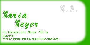 maria meyer business card
